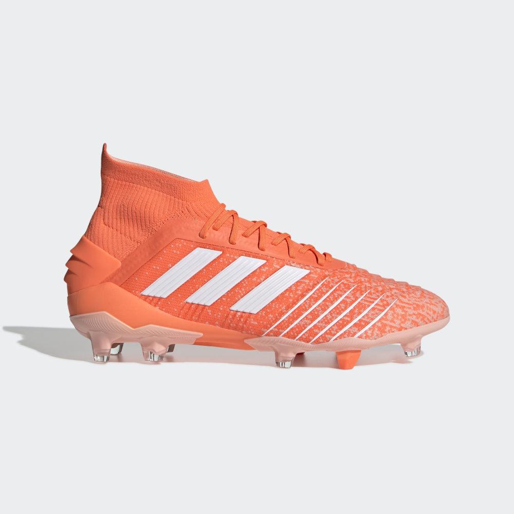 Adidas Men's Predator 19.1 Firm Ground Football Boots Coral/White/Pink Ireland G25820